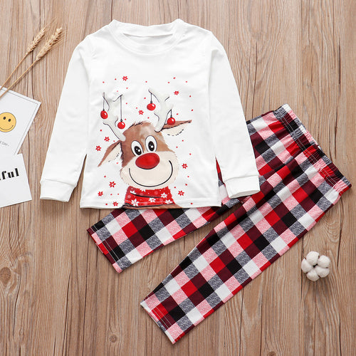 Christmas Family Matching Pajamas Set Deer Adult Kid Family Matching C