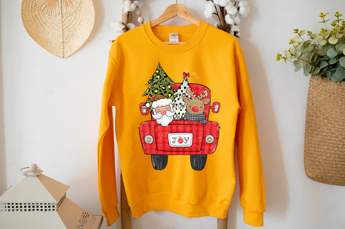 Christmas Santa Truck Sweatshirt