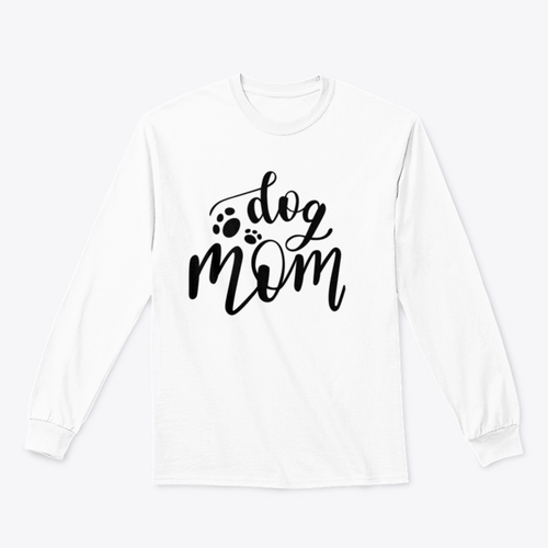 Dog Mom Handwritten Lettering Vector Design for Sweatshirt