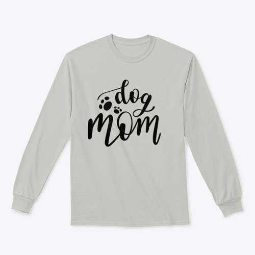 Dog Mom Handwritten Lettering Vector Design for Sweatshirt