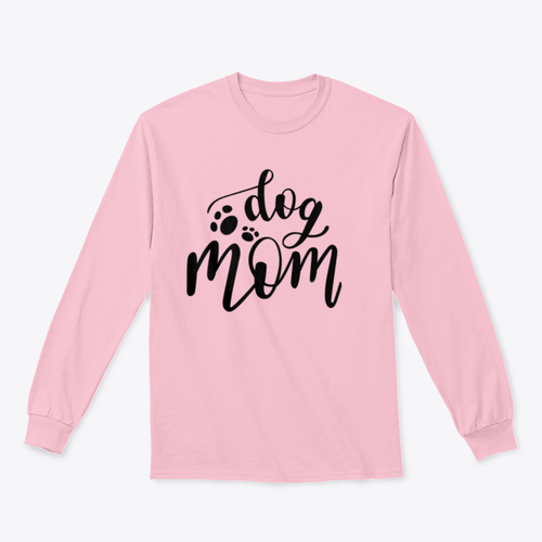 Dog Mom Handwritten Lettering Vector Design for Sweatshirt