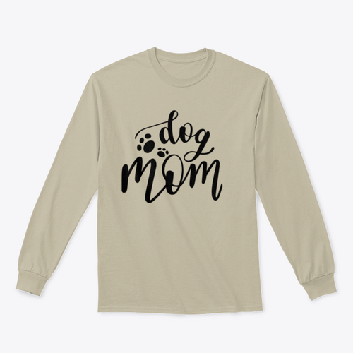 Dog Mom Handwritten Lettering Vector Design for Sweatshirt