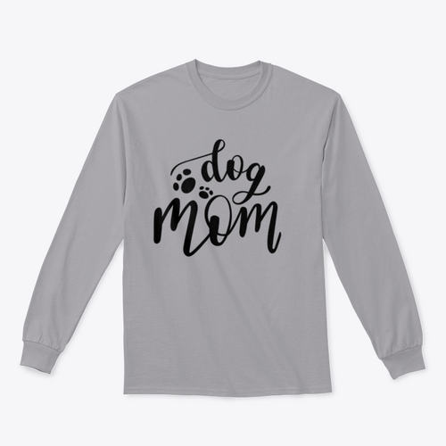 Dog Mom Handwritten Lettering Vector Design for Sweatshirt